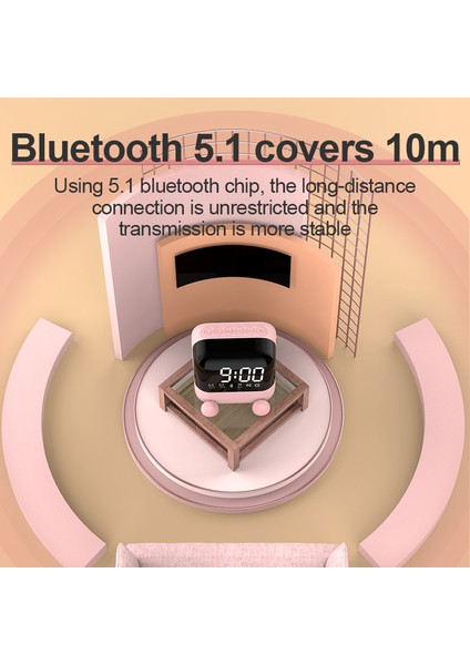 S9 Ayna Saatli Taşınabilir Kablosuz Bluetooth Hoparlör (Yurt Dışından)