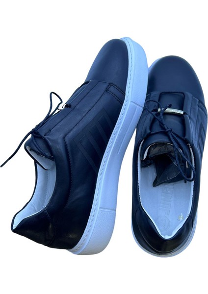 Beyaz Taban Siyah Deri Özel Tasarım Erkek Ayakkabı fırsatları