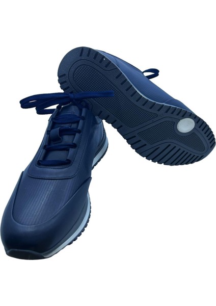Eva Taban Lacivert Baskılı Deri Erkek Ayakkabı