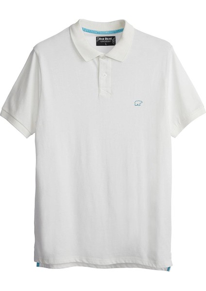21.01.07.043 Pure Polo Yaka Gogus Armalı Kısa Kol Tshirt Beyaz-Xxl