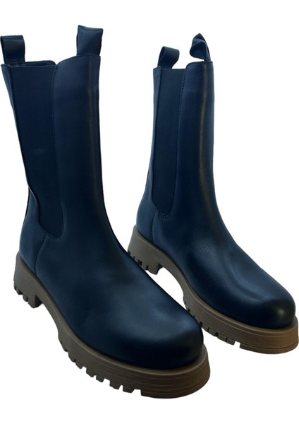 Nappa Deri Taba Poli Taban Lastikli Kadın Bot modelleri