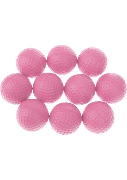 2X10 Adet Pu Köpük Sünger Golf Eğitimi Yumuşak Toplar Golf Pratik Topları Pembe 2 Adet (Yurt Dışından)