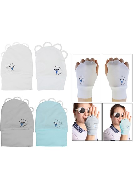 Esnek Soğutma Golf Eldiveni Yaz Golfçü Eldiven Elleri Uv Koru Mitten M White Sol (Yurt Dışından)
