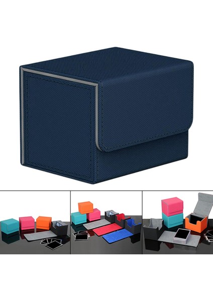 2 Adet Kart Güverte Kutusu Depolama Ekran Kabı 100 Kart Tutar Tcg Koyu Mavi Beyaz (Yurt Dışından) indirimleri