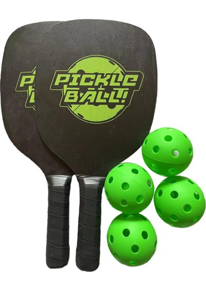 Pickleball Paddle Set 2 Raket Güvenli Edge Guard 4 Pickleballs Outdoor (Yurt Dışından)