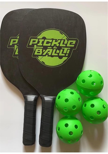 Pickleball Paddle Set 2 Raket Güvenli Edge Guard 4 Pickleballs Outdoor (Yurt Dışından)