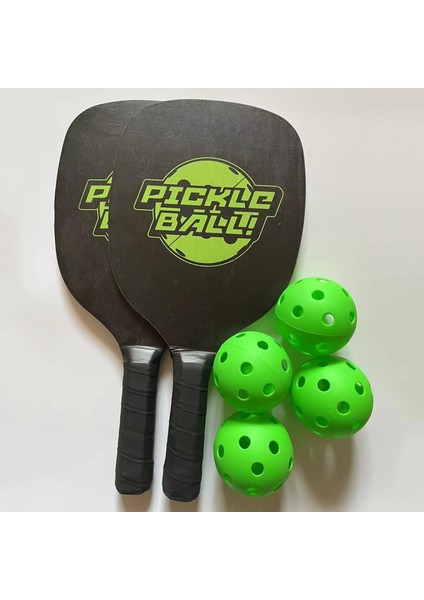 Pickleball Paddle Set 2 Raket Güvenli Edge Guard 4 Pickleballs Outdoor (Yurt Dışından)