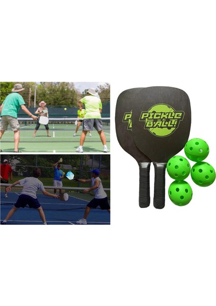 Pickleball Paddle Set 2 Raket Güvenli Edge Guard 4 Pickleballs Outdoor (Yurt Dışından)