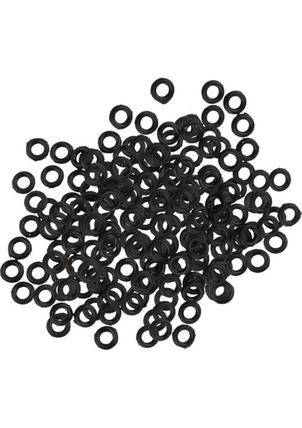 200PCS Dart Ucu Conta Kauçuk 2ba Alüminyum Dart Mil O-Ring Gromets Yıkama Siyah (Yurt Dışından)