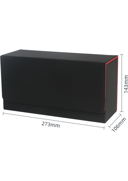 Premium Ticaret Kartı Güverte Kutusu Organizatör Depolama Sahibi Tcg Siyah Kırmızı Için 36+ Kart Kılıfı (Yurt Dışından) fiyatları