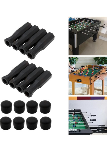 Foosball Için 16 Pack Sekizgen Kulplar ve Güvenlik Uç Kapakları (Yurt Dışından)