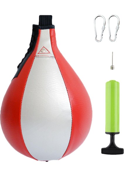 Boks Hız Torbası Asma Punch Bag Speedball Fitness Boks Boks Kırmızı (Yurt Dışından)