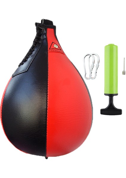 Boks Hız Torbası Asma Punch Torba Speedball Fitness Boks Black Kırmızı Dövüş (Yurt Dışından)