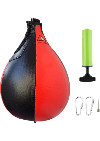 Boks Hız Torbası Asma Punch Torba Speedball Fitness Boks Black Kırmızı Dövüş (Yurt Dışından)