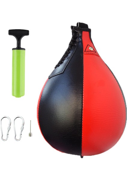 Boks Hız Torbası Asma Punch Torba Speedball Fitness Boks Black Kırmızı Dövüş (Yurt Dışından)