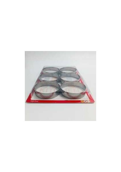 Delikli Tart Kalıbı 7X2 cm Yuvarlak 6 li modelleri