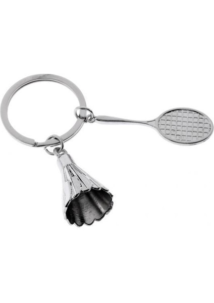 4xbadminton Raket / Raket ve Shuttlecock Keychain Keyasyon Kolye 4 Pc (Yurt Dışından)