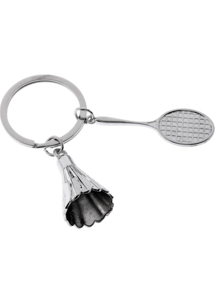 4xbadminton Raket / Raket ve Shuttlecock Keychain Keyasyon Kolye 4 Pc (Yurt Dışından)