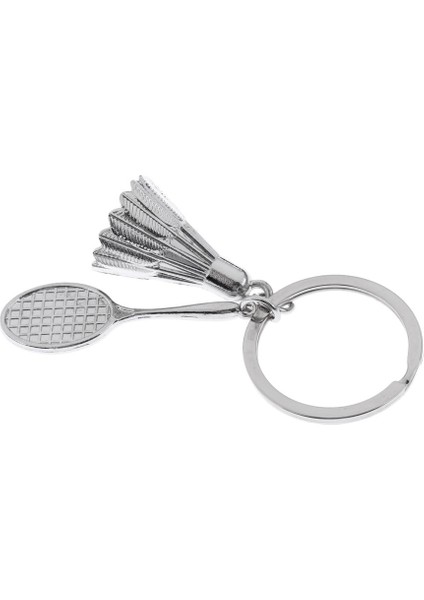 4xbadminton Raket / Raket ve Shuttlecock Keychain Keyasyon Kolye 4 Pc (Yurt Dışından)