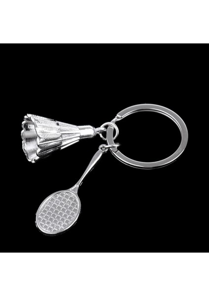 4xbadminton Raket / Raket ve Shuttlecock Keychain Keyasyon Kolye 4 Pc (Yurt Dışından)