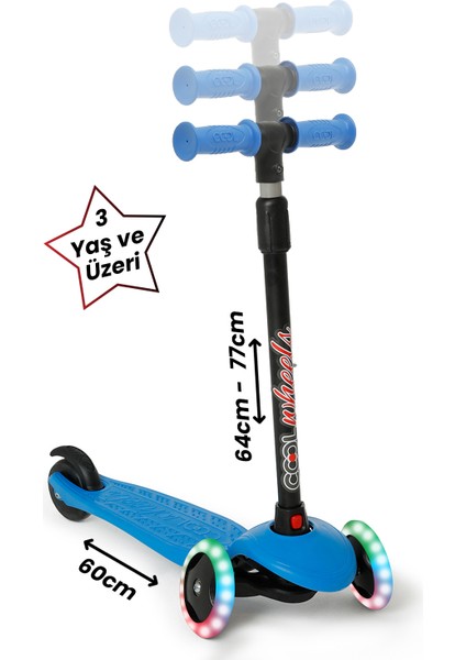 Star Işıklı 3 Tekerlekli Çocuk Scooter