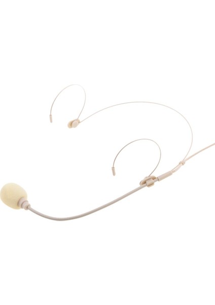 Xlr 4pın / 3pın 3.5mm Mono Konnektör Kablolu Boom Unidirectional Iki Kulak Kancası Megafon Mikrofon Bej - Bej, 3.5mm Düz Açı (Yurt Dışından)
