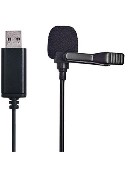 USB Adaptörü ile Uyumlu Bilgisayar Için Evrensel Lavalier USB Mikrofon (Yurt Dışından)