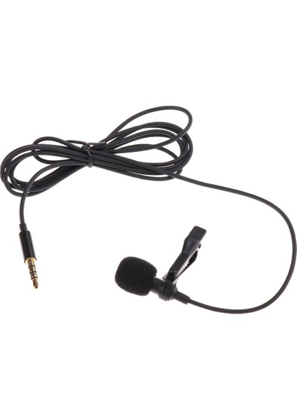 Siyah 3.5mm Lavalier Mikrofon ile Mikrofon Adaptörü Kablosu Için Akıllı Telefon (Yurt Dışından)