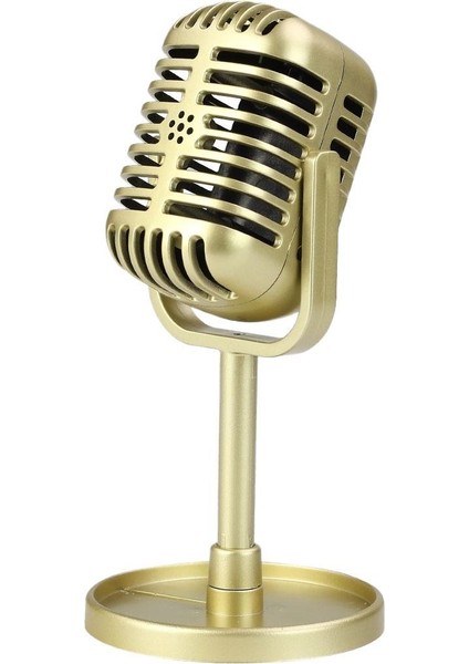Klasik Retro Vintage Stil Mikrofon Prop Fotoğraf Sahne Eski Mic Altın Sahne (Yurt Dışından)
