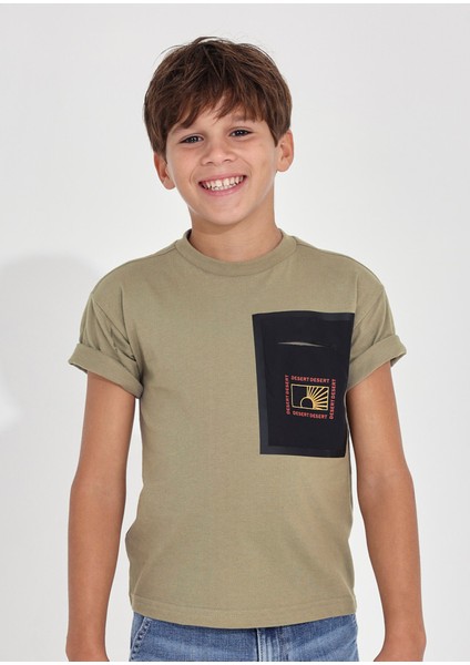 Erkek Çocuk Kısa Kol T-Shirt Yeşil 6072