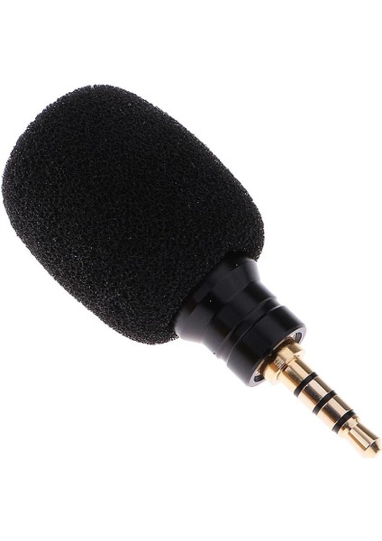 Çapı 3.5mm Mini Cep Telefonu Mikrofon Stereo Mic Sohbet Için Sohbet Siyah (Yurt Dışından)