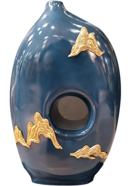 Gold Dalgalı Mavı By Vazo
