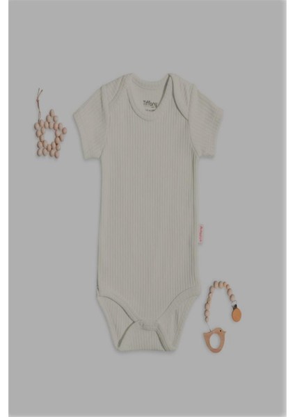 Basic Bebek Fitlli Yarım Kollu Body