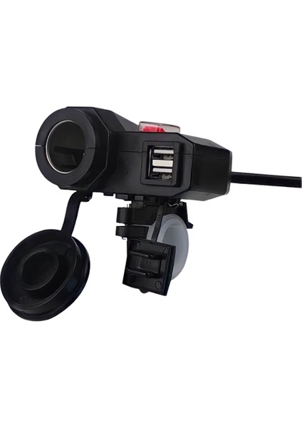 IC266F-1 Motorsiklet USB Şarj Seti Anahtarlı
