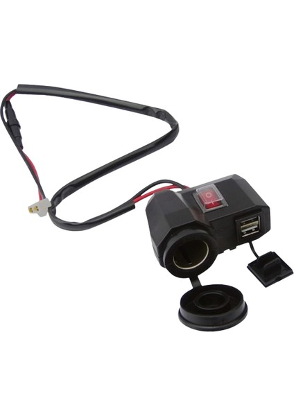 IC266F-1 Motorsiklet USB Şarj Seti Anahtarlı