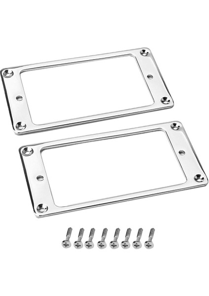 2 Adet Humbucker Pikap Çerçeve Montaj Yüzükler Les Paul Elektro Gitar Chrome Için (Yurt Dışından)