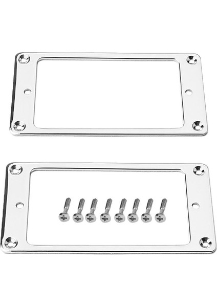2 Adet Humbucker Pikap Çerçeve Montaj Yüzükler Les Paul Elektro Gitar Chrome Için (Yurt Dışından)