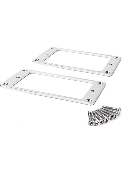 2 Adet Humbucker Pikap Çerçeve Montaj Yüzükler Les Paul Elektro Gitar Chrome Için (Yurt Dışından)