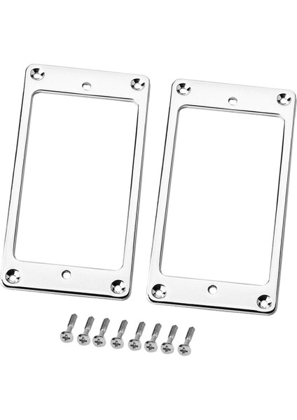 2 Adet Humbucker Pikap Çerçeve Montaj Yüzükler Les Paul Elektro Gitar Chrome Için (Yurt Dışından)