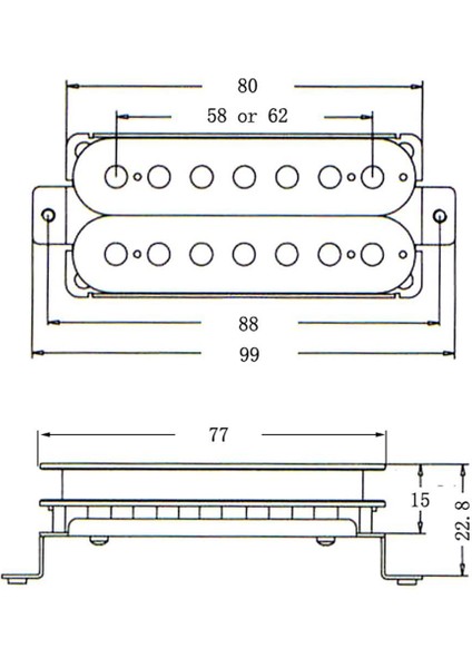 Elektro Gitar Humbucker Pikaps Çift Bobin Köprüsü Pikap ve Boyun Pikap (Yurt Dışından) fiyatları