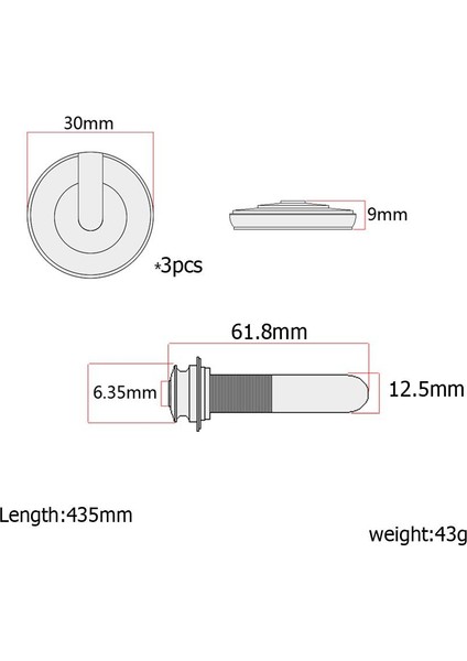 Akustik Halk Klasik Gitar Parçaları Için Transdüser Endpin Fiş Pikapı 1/4 '' (Yurt Dışından) modelleri