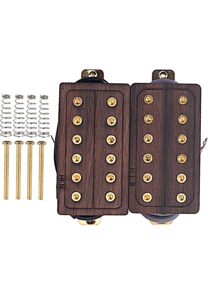 2 Adet Elektro Gitar Gül Ahşap Çifte Pikap ile Vidalar Bahar (Yurt Dışından)