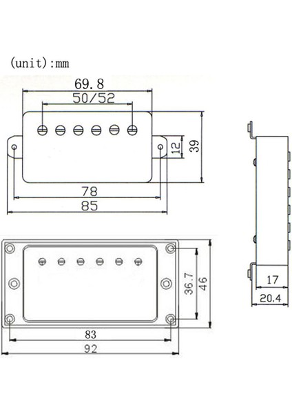 Elektro Gitar Aksesuarları Için Çerçeve ile 2 Adet Gümüş Pikap (Yurt Dışından)