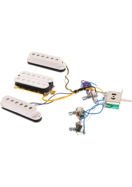 6 Dize Gitar Tek Bobin Pikap Humbucker Pikap 3 Yollu Geçiş Anahtarı ve Tencere Beyaz (Yurt Dışından) indirimleri