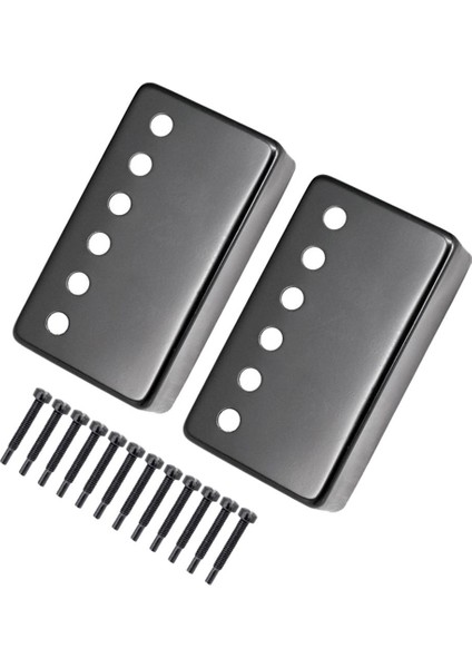 2x Gitar Humbucker Çift Bobin Alma Kapağı, Hafif ve - Siyah (Yurt Dışından)