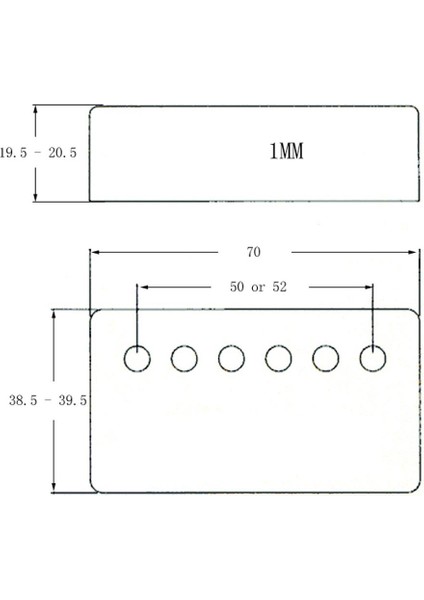 2x Gitar Humbucker Çift Bobin Alma Kapağı, Hafif ve - Siyah (Yurt Dışından)