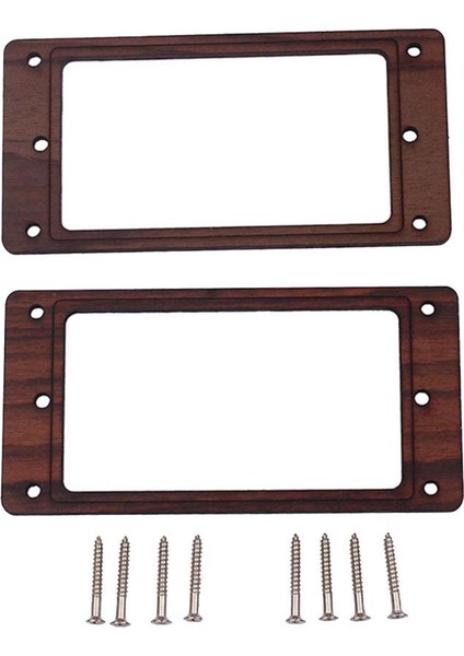 2 Adet Gülağacı Humbucker Pikap Montaj Halkası, Düz Dipsiz, Konik Yok (Yurt Dışından)