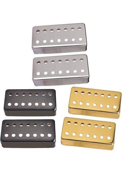2 Parça 14 Delik Humbucker Pikap Kapak Için 7 Dize Elektro Gitar Gümüş (Yurt Dışından)