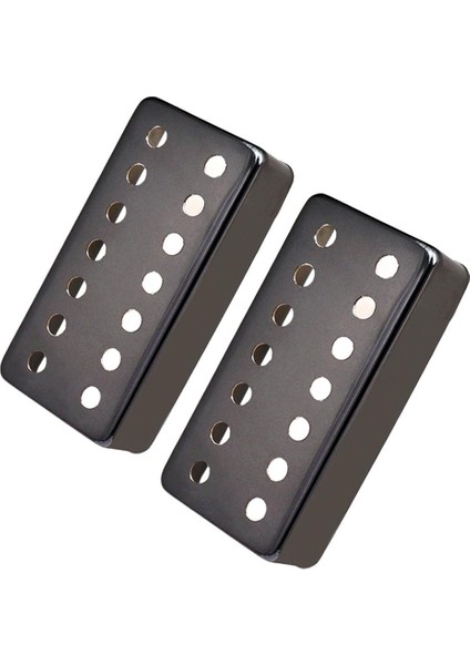 2 Adet Pirinç 7 Dize Elektro Gitar Humbucker Kabuk Siyah Kapakları (Yurt Dışından)