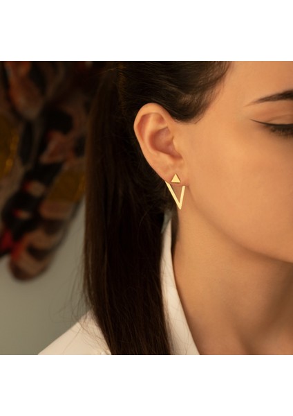 Iç Içe Üçgen Gümüş Küpe fiyatları